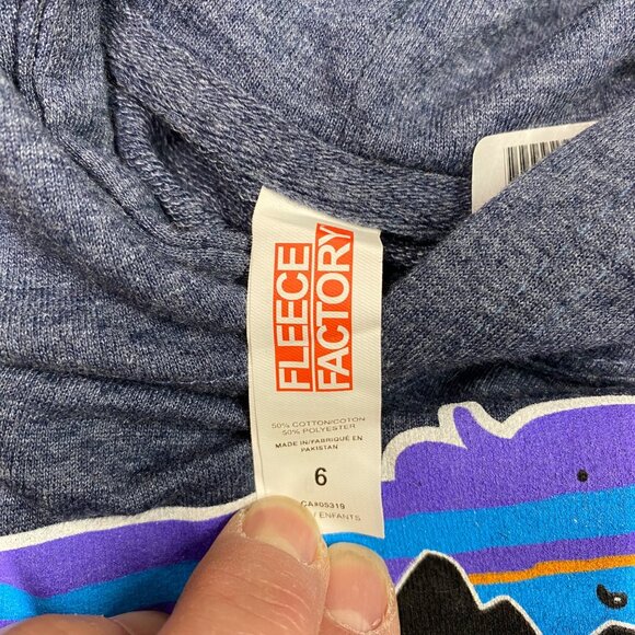 Cattlegonia Parody Kids Hoodie By Fleece Factory Sz 6 Blue Cotton/Polyester - Picture 5 of 7